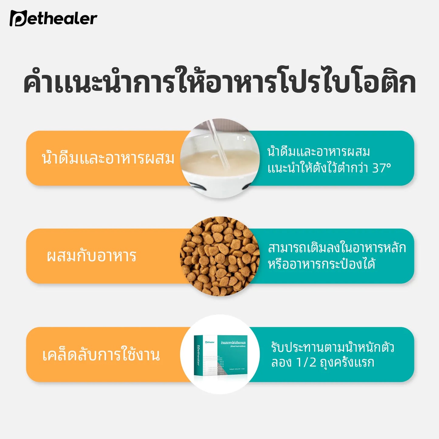 Pethealer โปรไบโอติกหลากหลายสายพันธุ์ สำหรับสุนัขและแมว